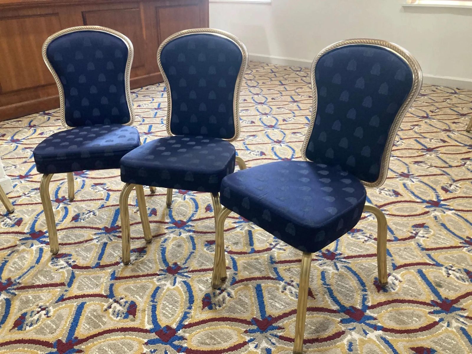 Navy & Gold Banquet Chairs