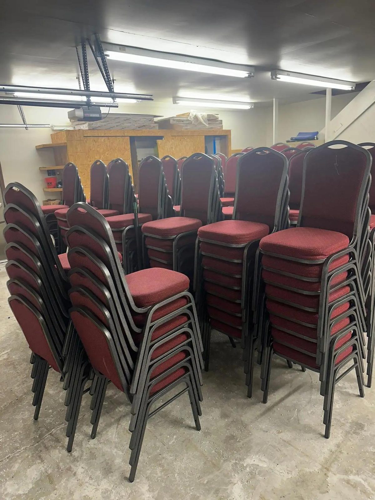Maroon Stackable Banquet Chairs