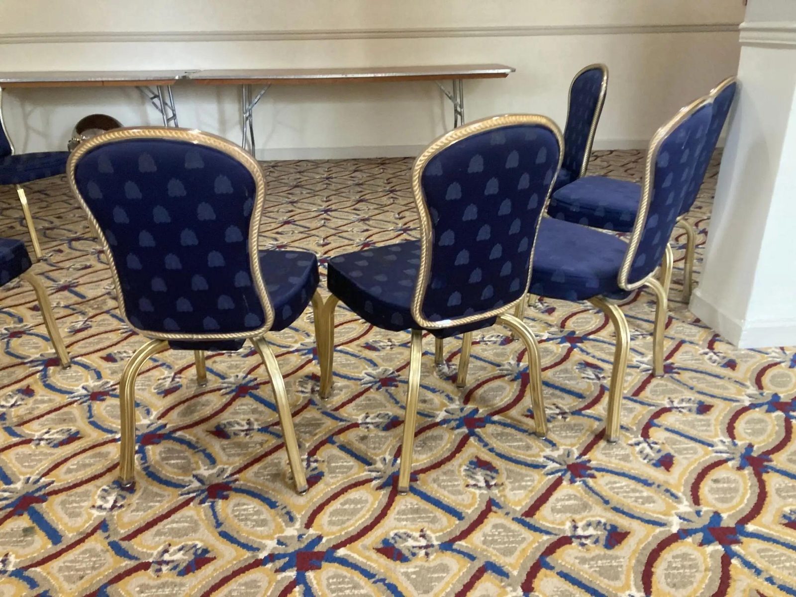 Navy & Gold Banquet Chairs — photo 5