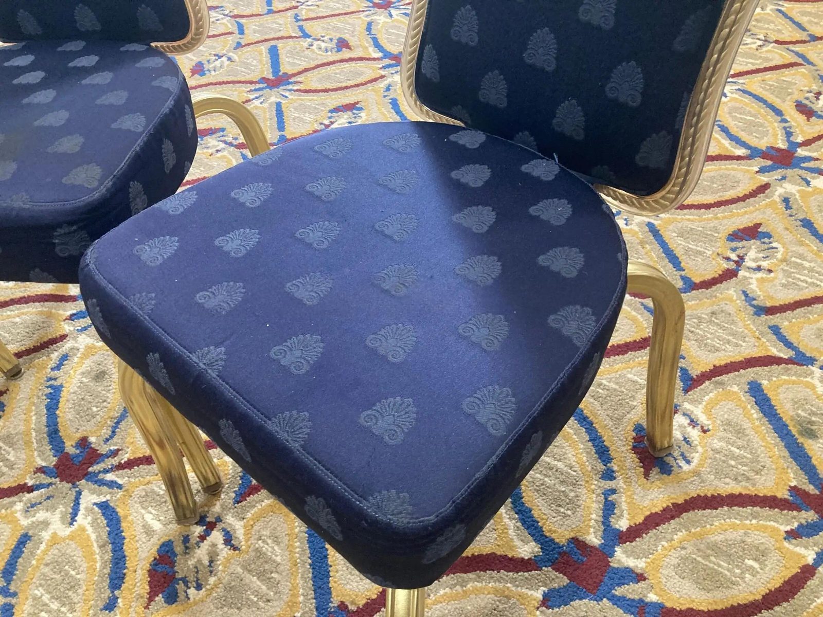 Navy & Gold Banquet Chairs — photo 3