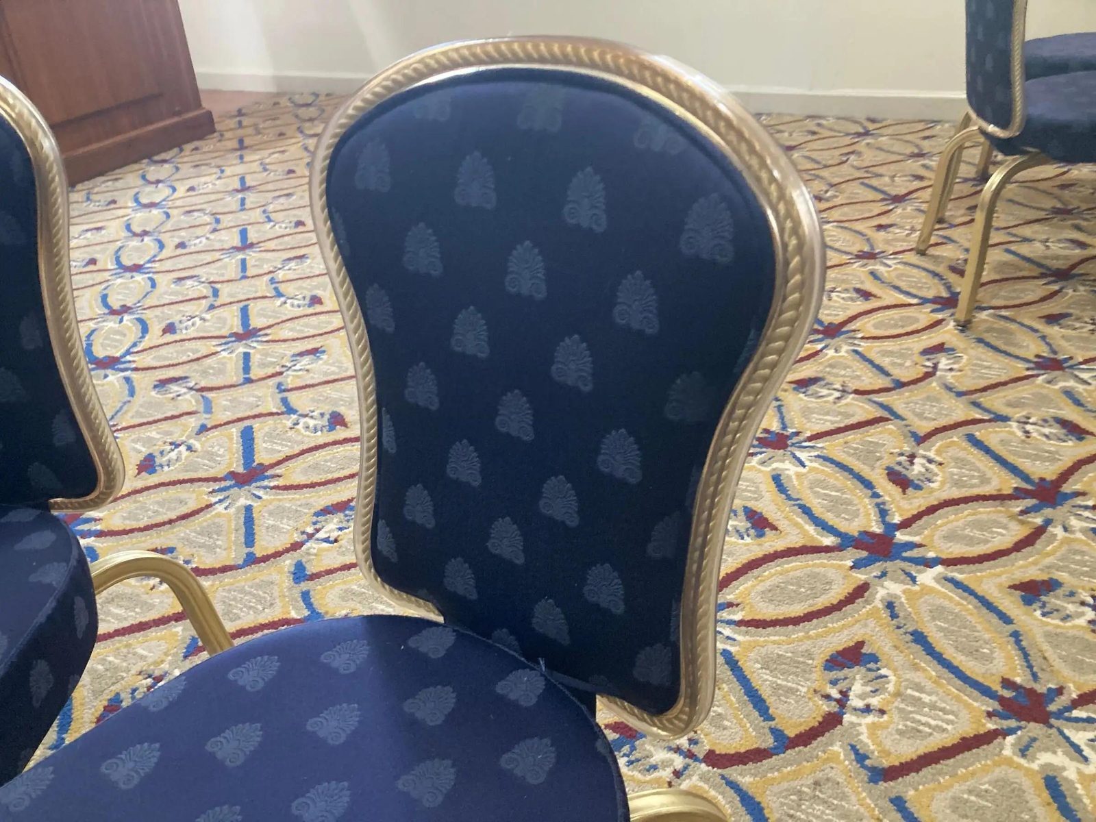 Navy & Gold Banquet Chairs — photo 2