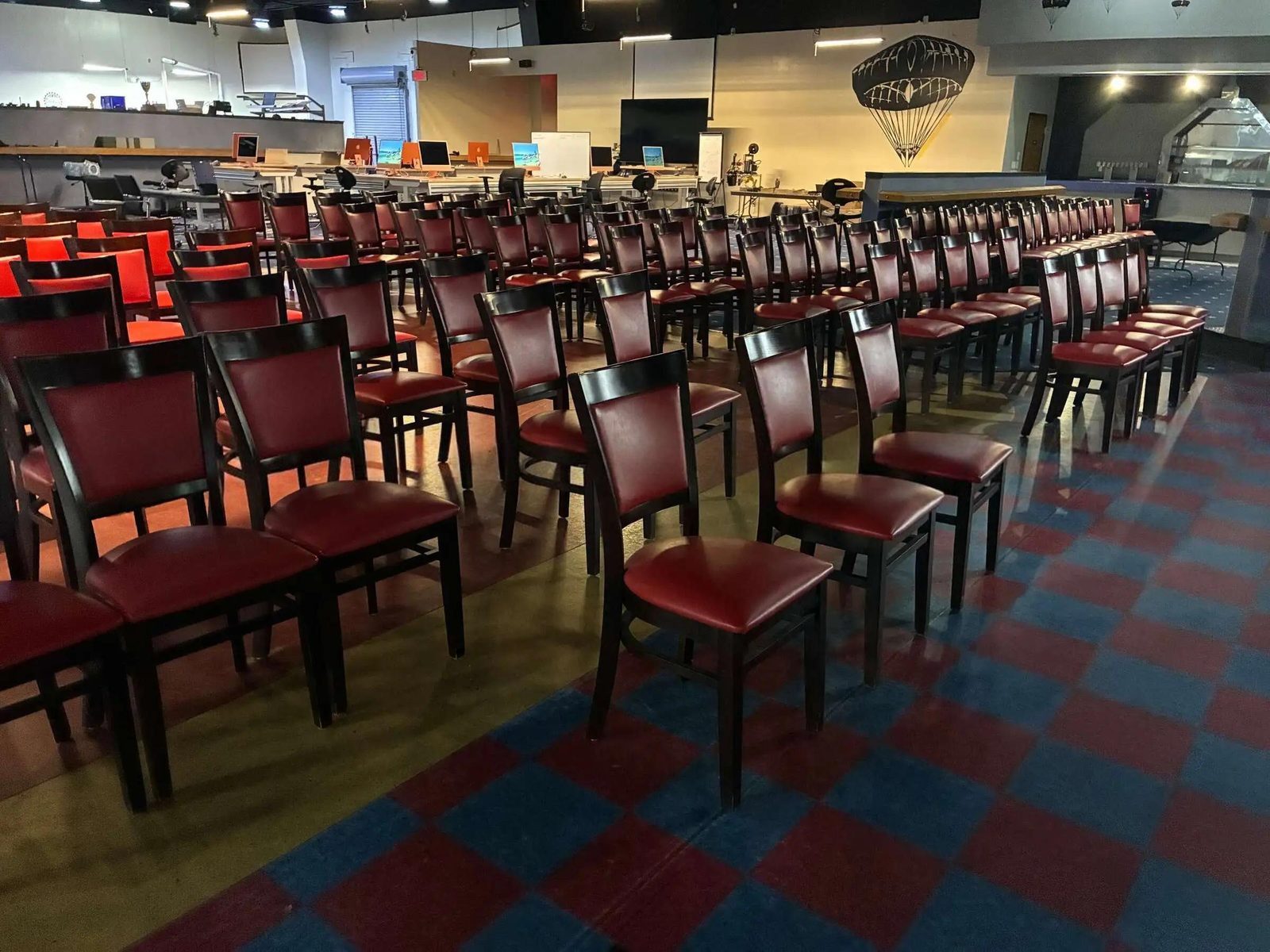 362 Wood Restaurant Chairs — Red Padded Seats (Fort Bragg, NC) — photo 6