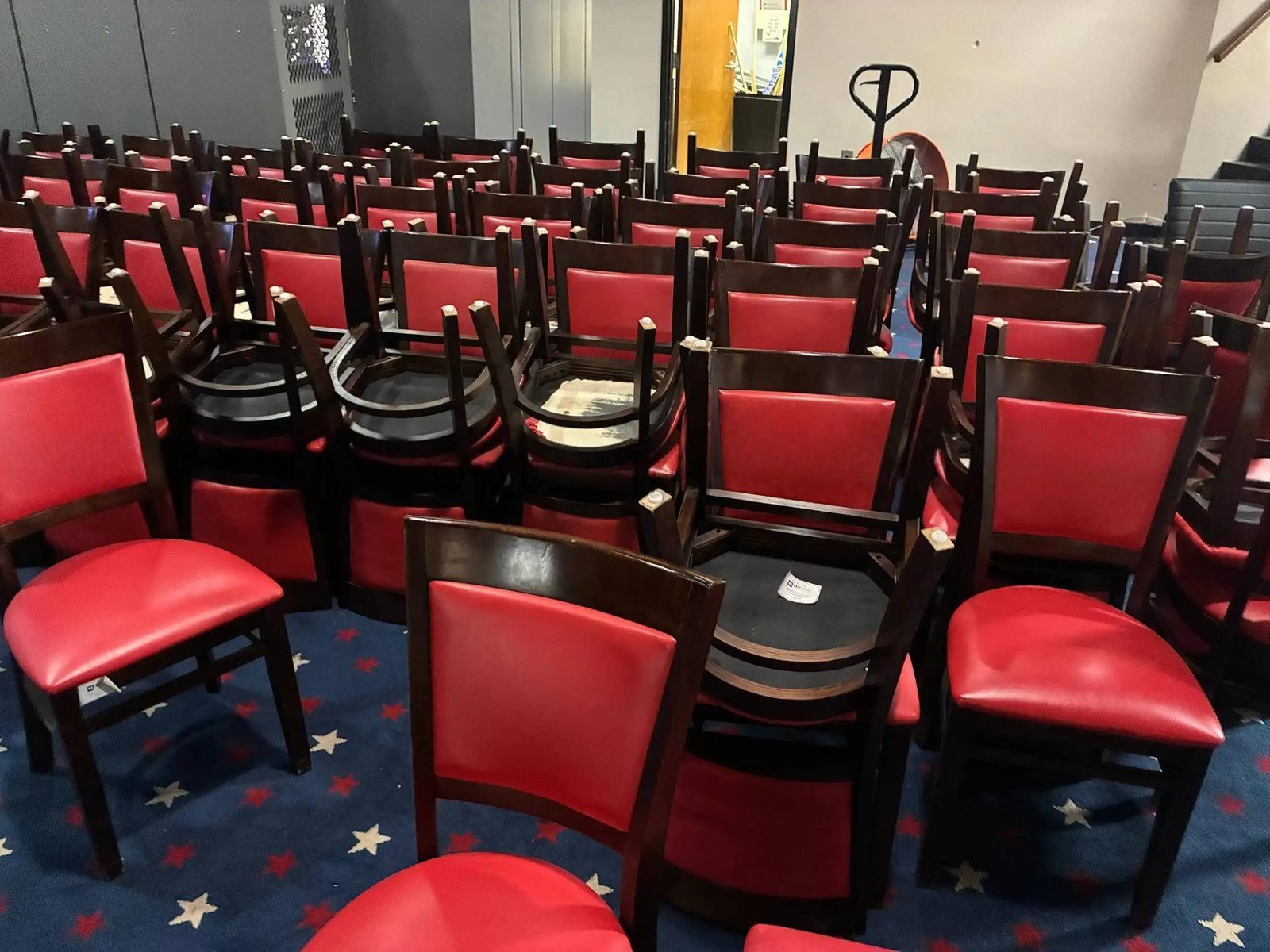 362 Wood Restaurant Chairs — Red Padded Seats (Fort Bragg, NC) — photo 2