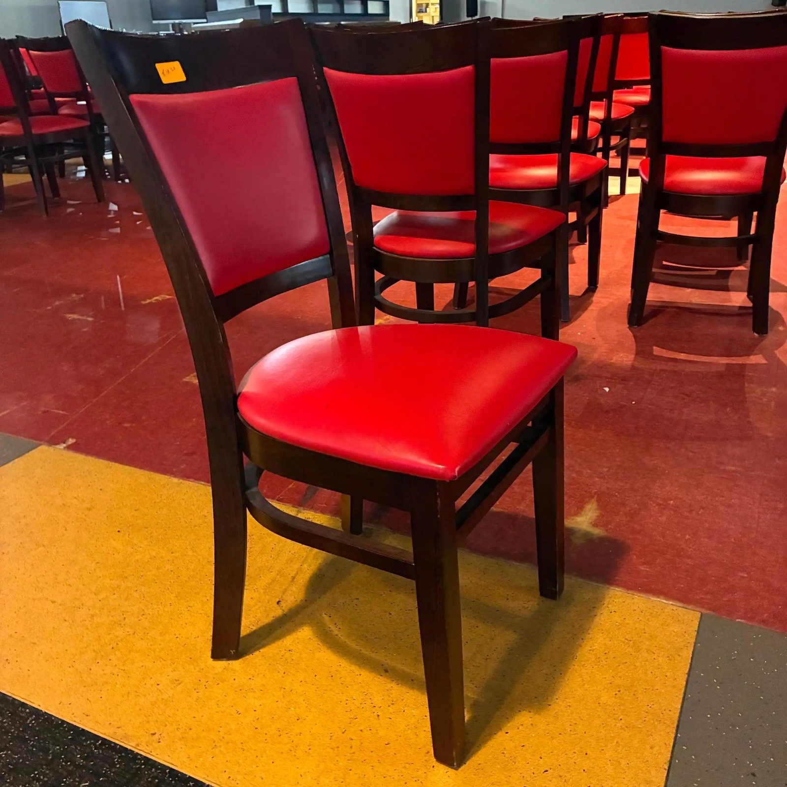 362 Wood Restaurant Chairs — Red Padded Seats (Fort Bragg, NC) — photo 3
