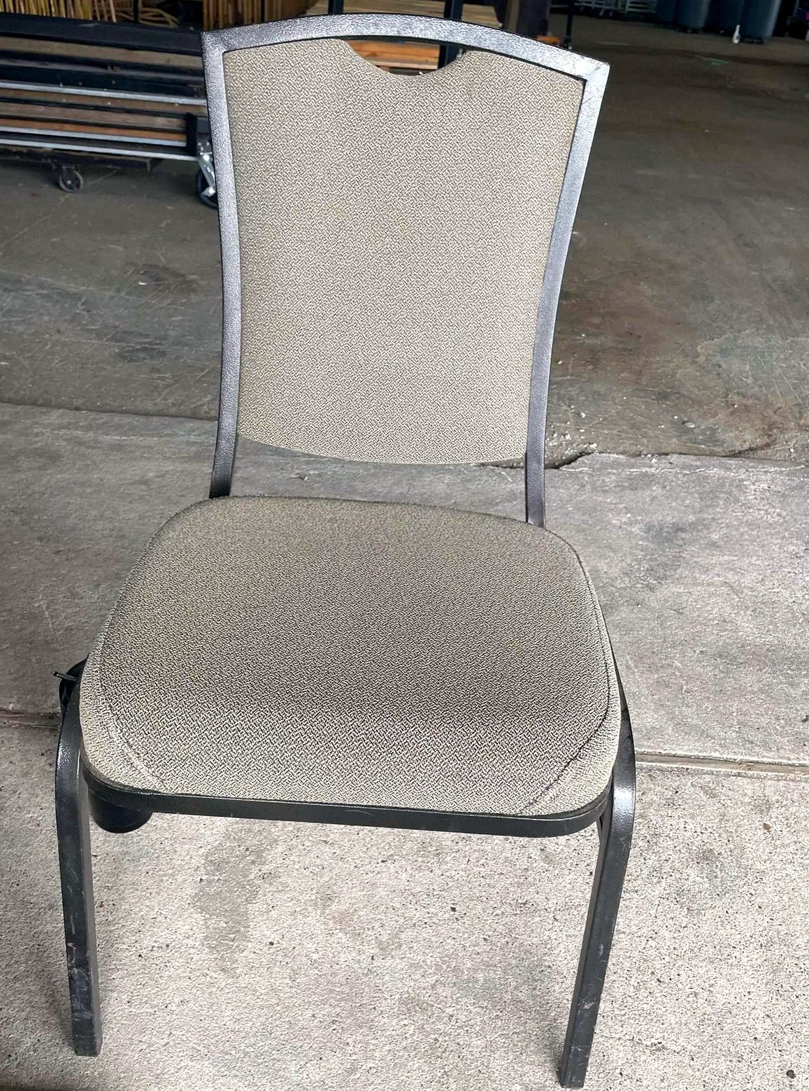 Beige Padded Banquet Chairs - Stacking — photo 3