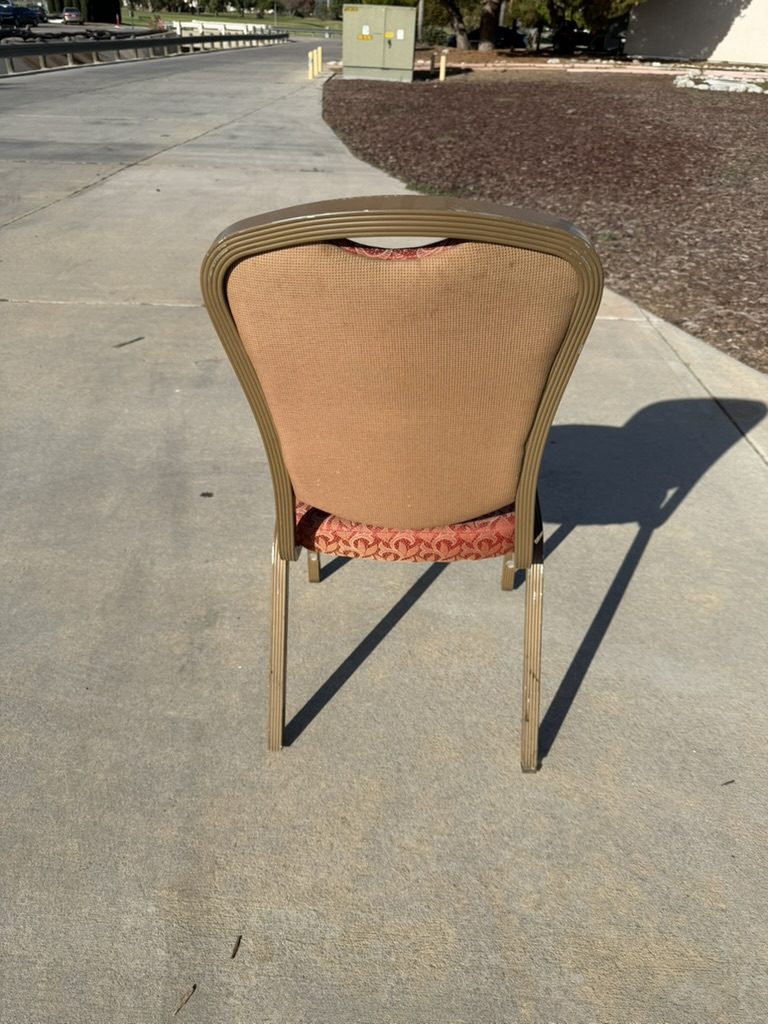 Crimson Patterned Banquet Chairs — photo 3