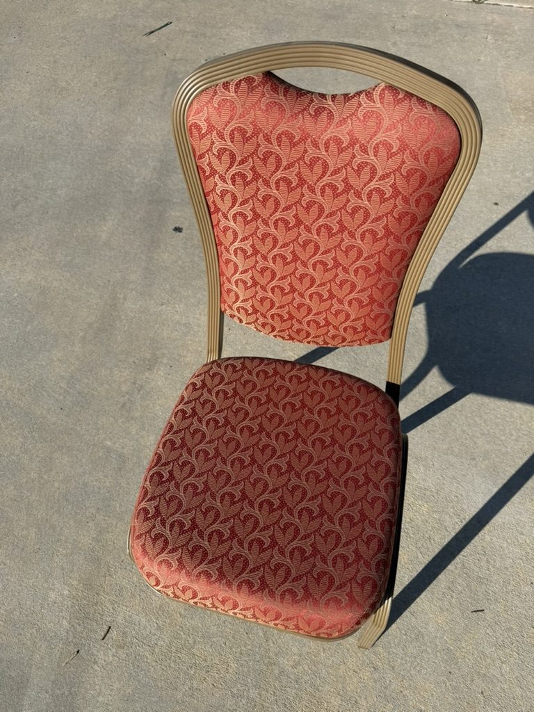 Crimson Patterned Banquet Chairs — photo 4