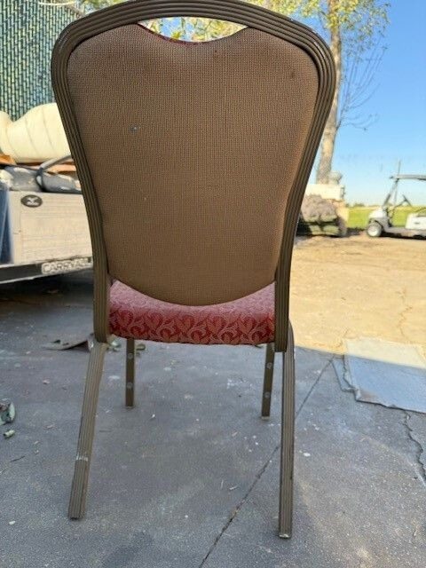 Crimson Patterned Banquet Chairs — photo 13