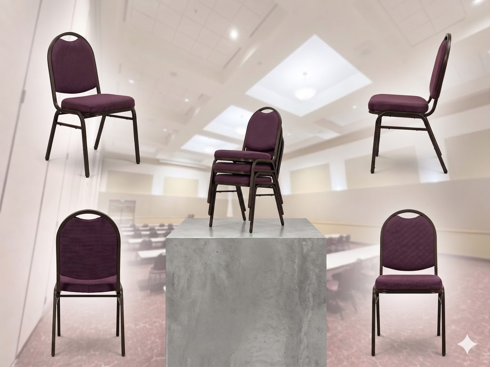 Mauve Banquet Chairs — photo 8
